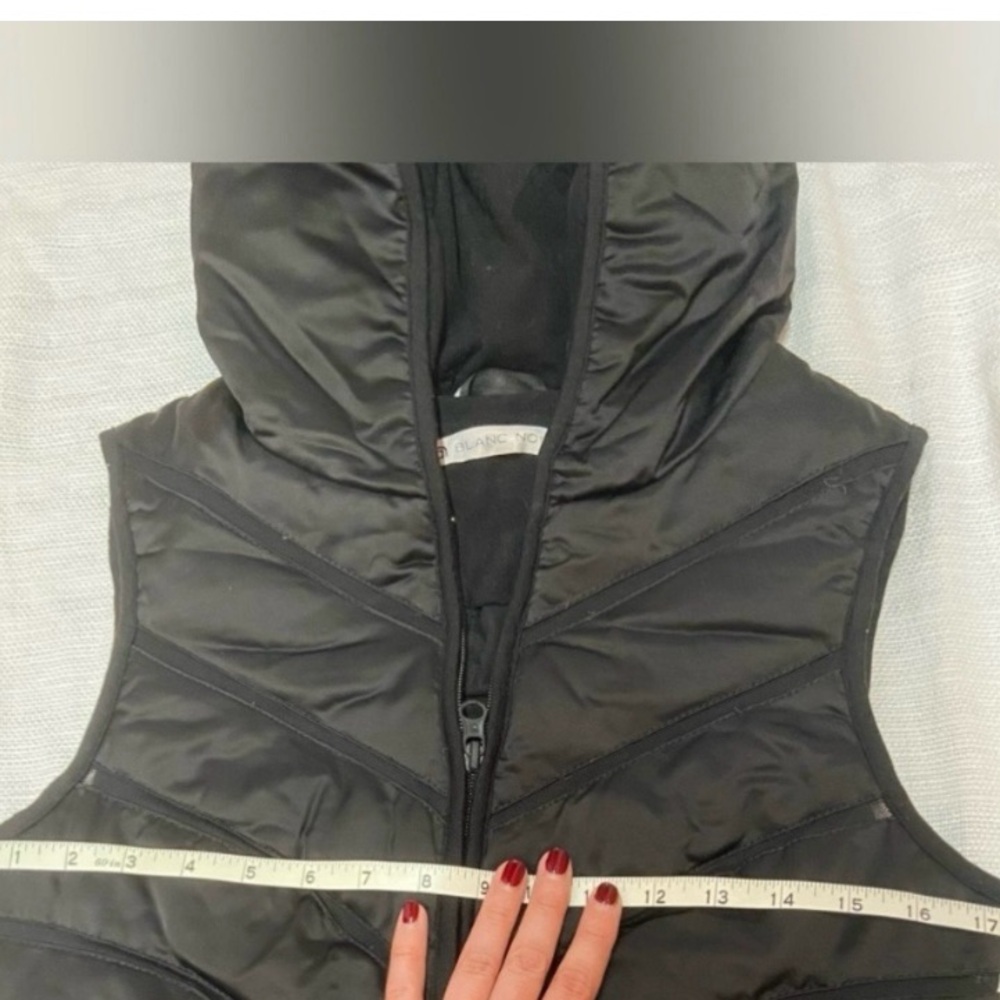 Blanc Noir - Mesh Insert Puffer Vest - Black - Size Small - Great Shape - Picture 10 of 17